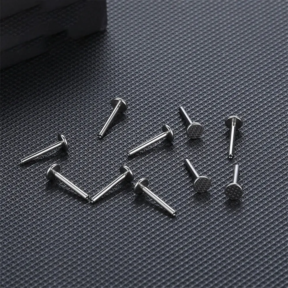 16G Ear Stud Base G23 Titanium For Labret Lip Piercing Ring Earrings Base Lip Piercing Accessory Thread Nose Stud Body Jewelry