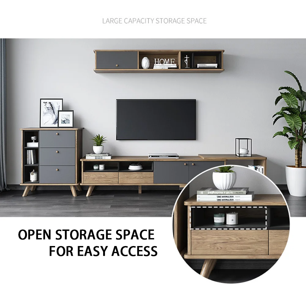 2023 Living Room Furniture Tv Stand Modern With Coffee Table Extendable Space Saving Living Room Tv Stand Cabinet Design