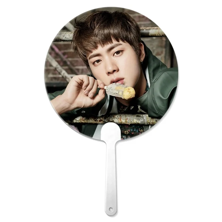 Custom lenticular 3D animation KPOP  flip 3d hand fan Transparent Hand fan for gifts