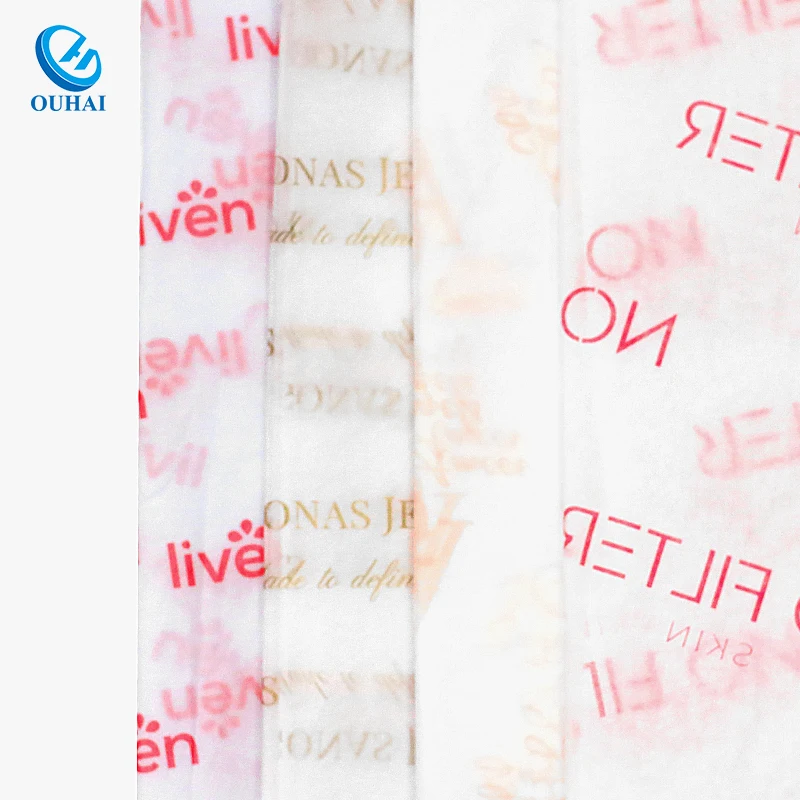 Custom Printing Logo Eco Friendly Luxury Gift Silk Paper Wrapping Tissue Paper for Packaging Clothes