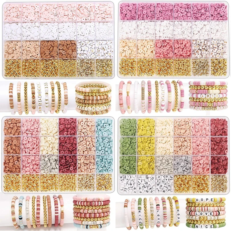 Hot Sale Customize Round Polymer Clay Beads Kit Bohemia DIY Jewelry For Earrings Bracelet Jewelry Making Kit