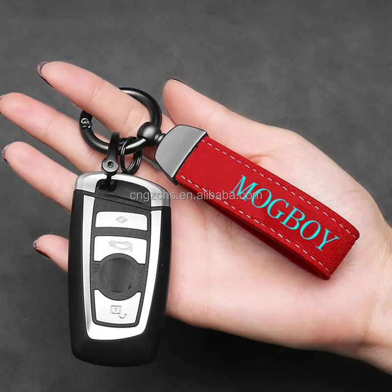 OEM PU suede Leather Car KeyChains For Women Man Fashion Key Accessory Keyrings Gifts Carbon Fiber Car Ring Car Backpack Pendant