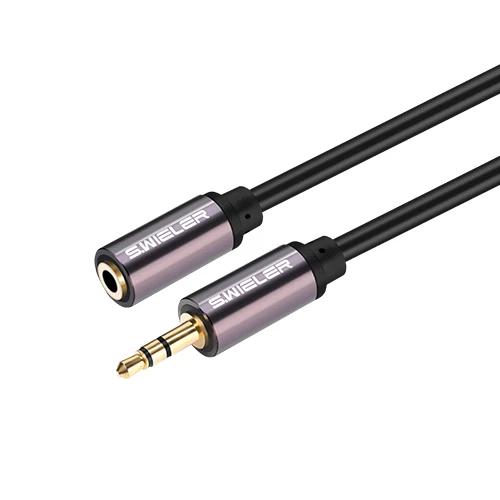 3.5mm Plug Male to Female Extension Audio Cable Headphones OFC Copper AUX cable Al Foil braids double Shielding Audio Connector