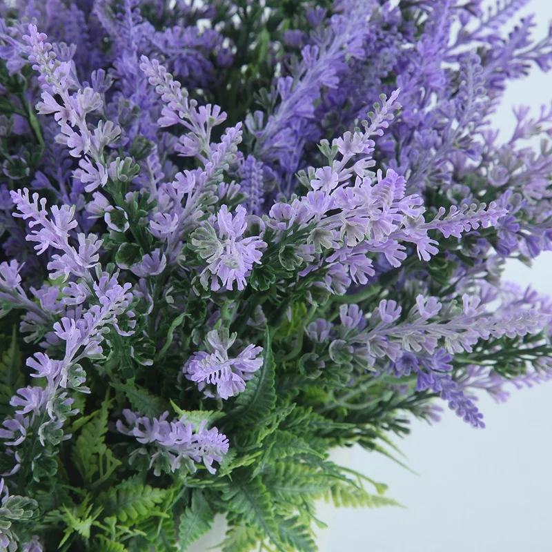 Lifelike Decoration Real Look Lavender Flower Artificial Factory Selling Purple Plastic Grass Support Inner Box + Standard XYC-E