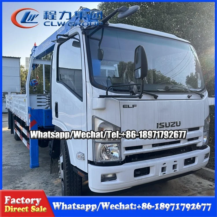ISUZU mini crane truck 5 ton 4X2 truck mounted cranes isuzu for sale