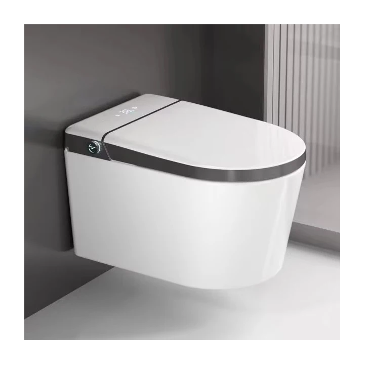 New Arrival Intelligent Wall Mounted Sanitary Ware Bathroom Automatic Hanging Water Closet Ceramic Wall Hung Smart Toilet