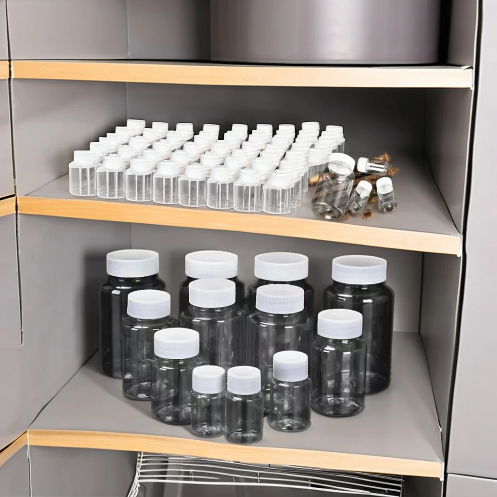 Transparent PET Wide Neck Polyester Bottle 15ml/20ml/30ml Sizes with Screw Cap Pump round Shape Plastic for Medicine Packaging