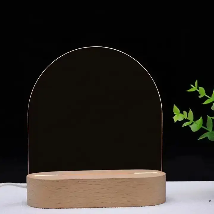 DIY Erasable Acrylic Message Board Beech Oval 3D Night Light
