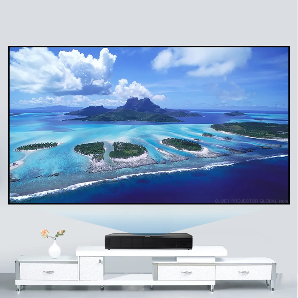 
FREE SHIPPING 92inch 16:9 HDTV 8K 4K 3D Tension-Mounted Short Throw Ambient Light Rejecting Fixed Frame Projection Screen 