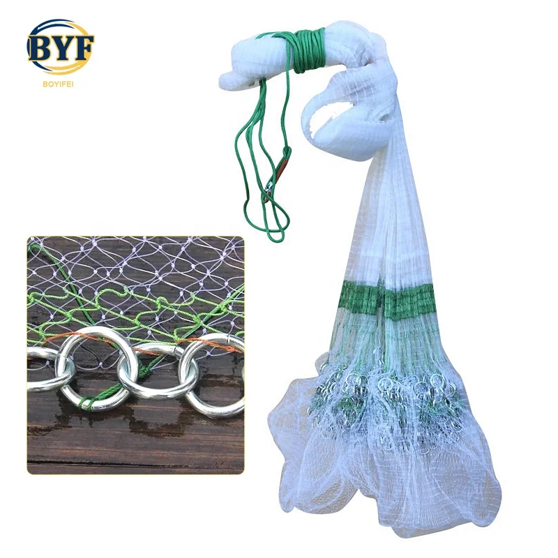 Korea style cast net fishing throw chain cast net Korean hand cast net