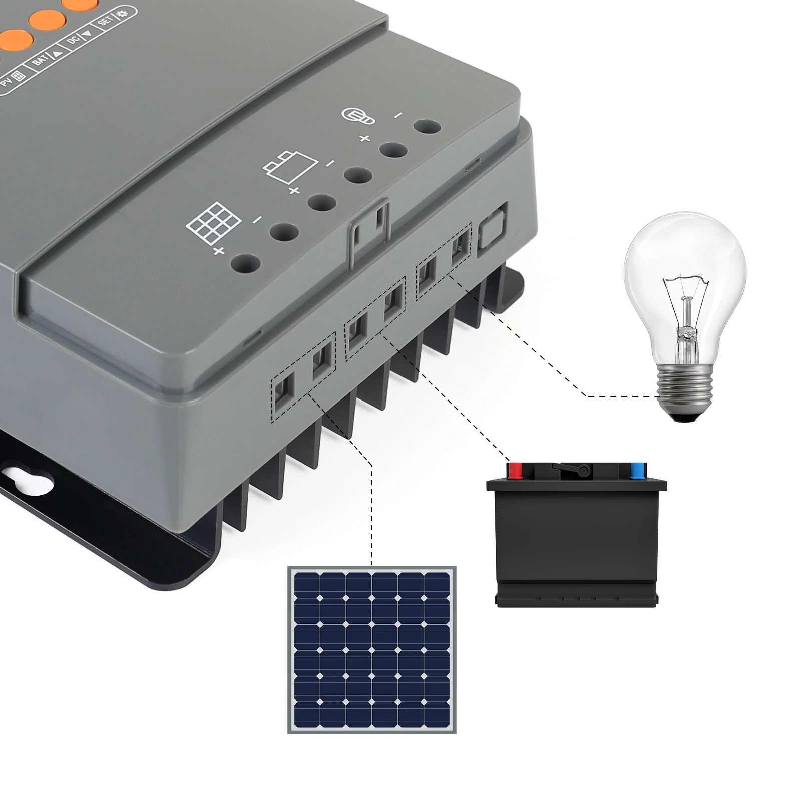 Hot 30A 12V 24V Solar Charging Controller MPPT Efficient Automatic Identification System Solar Charging Controller