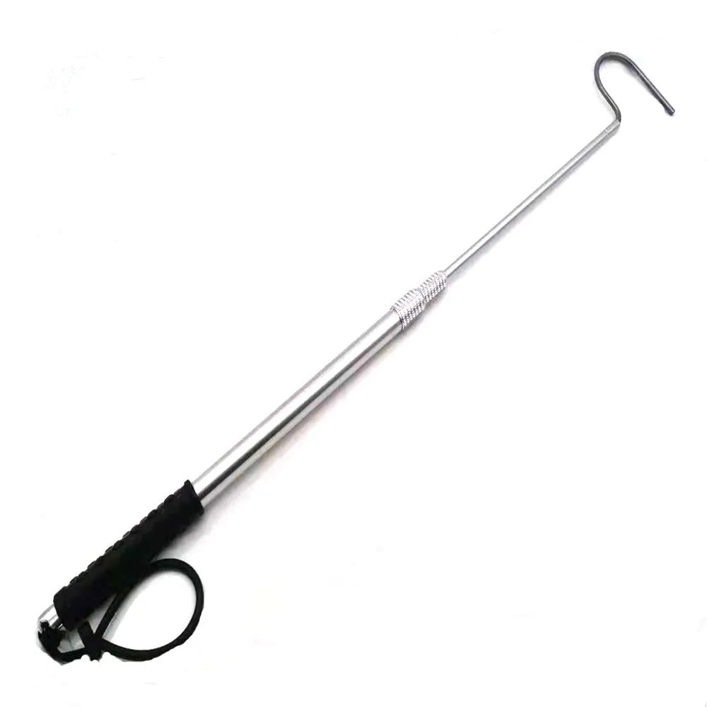 44 Inch Manual Snake Catcher Stick Telescoping Snake Hook Snake Tongs and Hooks with Titanium Hook