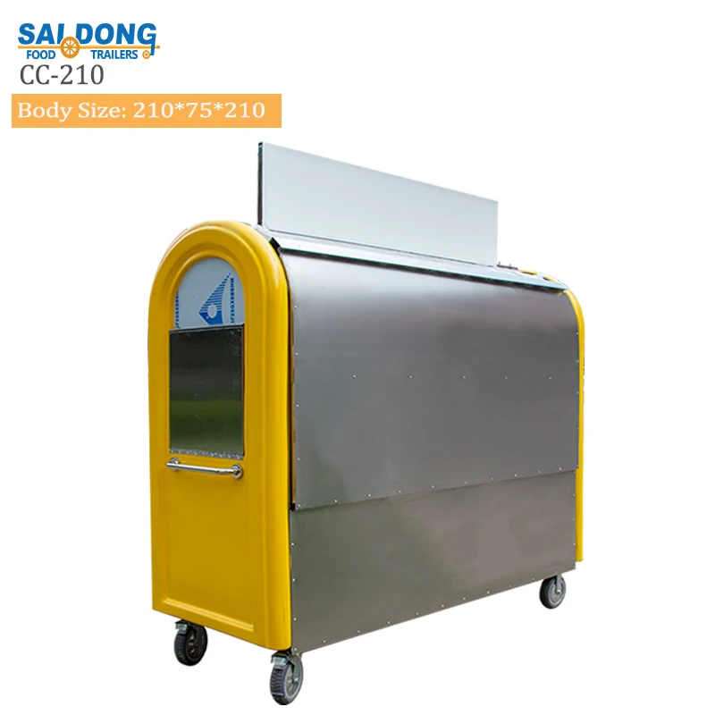 Top Quality Mobile food vending cart hand push cart design