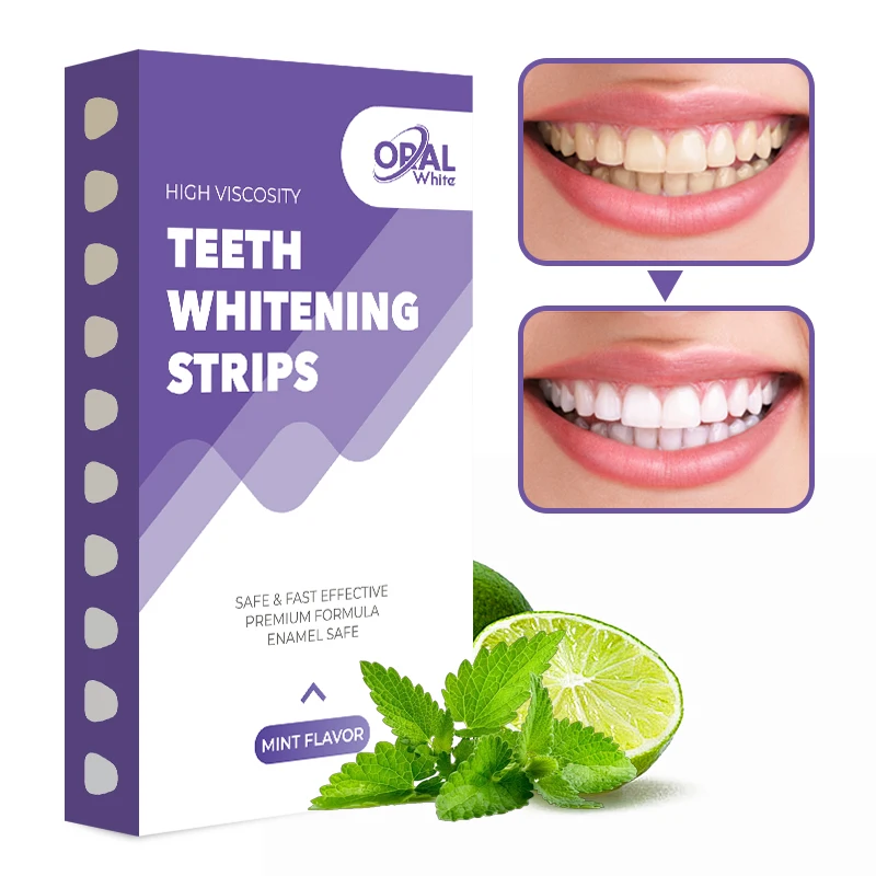 Ultra White Professional Teeth Whitening Strips Mint Flavor Teeth Stain Remover OEM ODM Wholesale Teeth Whitening Strips