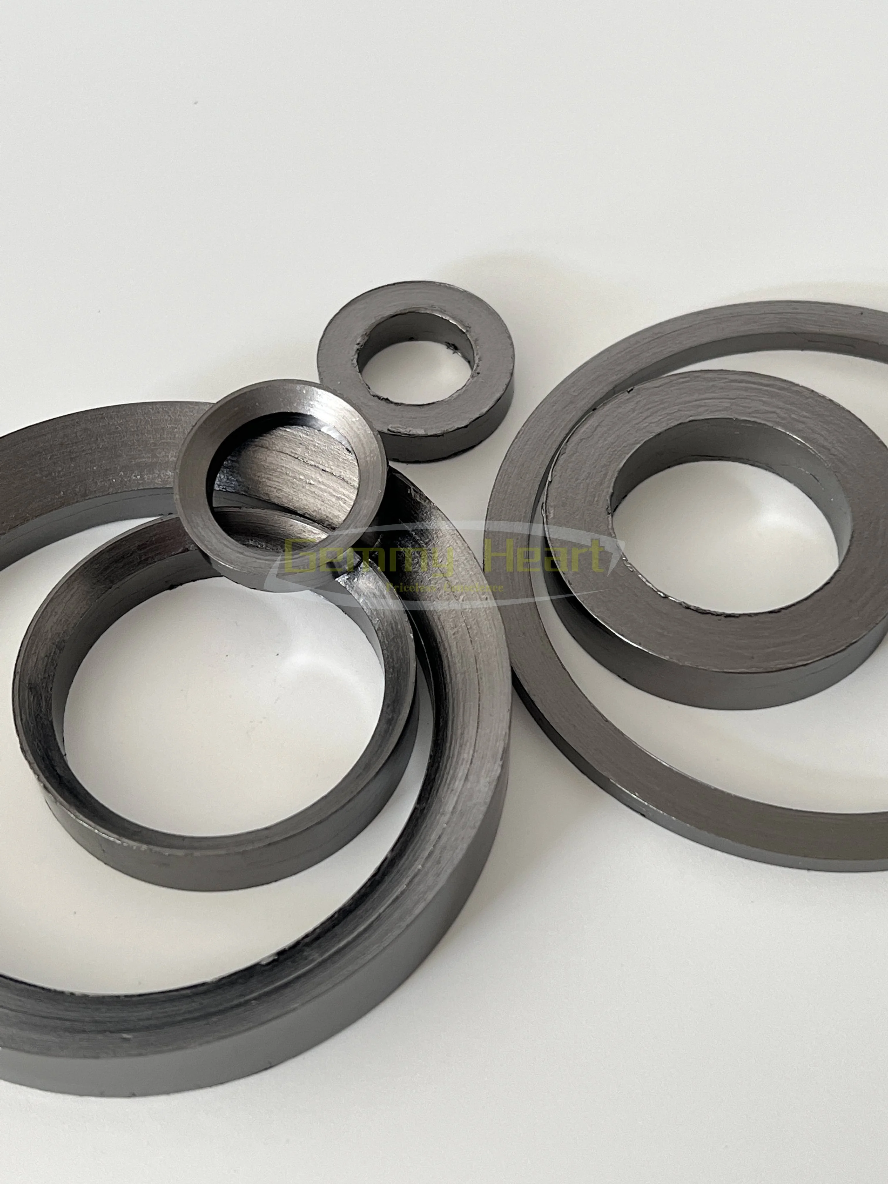Expanded flexible graphite gasket ring v ring w ring with metal wire high temperature pressure seal gasket