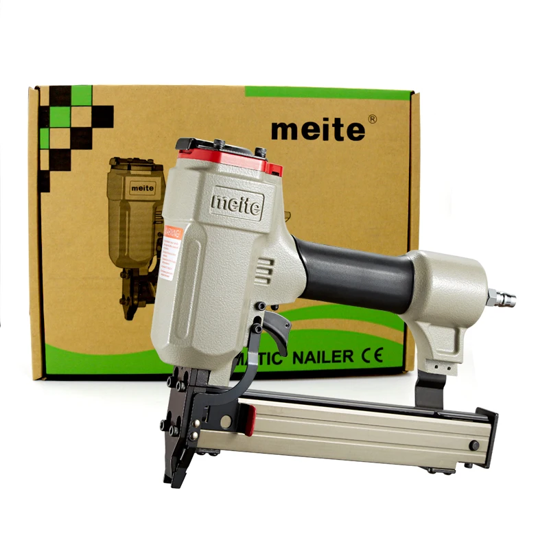 Пистолет для ногтей meite 9240B, пневматический пистолет для ногтей, пневматический степлер средней проволоки 18ga, сверхмощный степлер