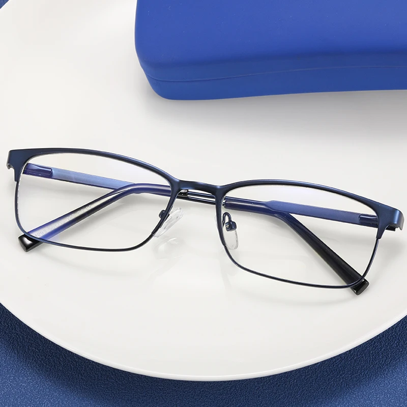 Mike Optical High Quality Metal Glasses Men Square Anti Blue Light Eyeglasses Frames 2023 Non-Prescription Eyewear 91293
