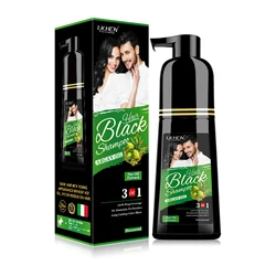 lichen fast dyeing black shampoo hair color semi permanent hair color shampoo for man