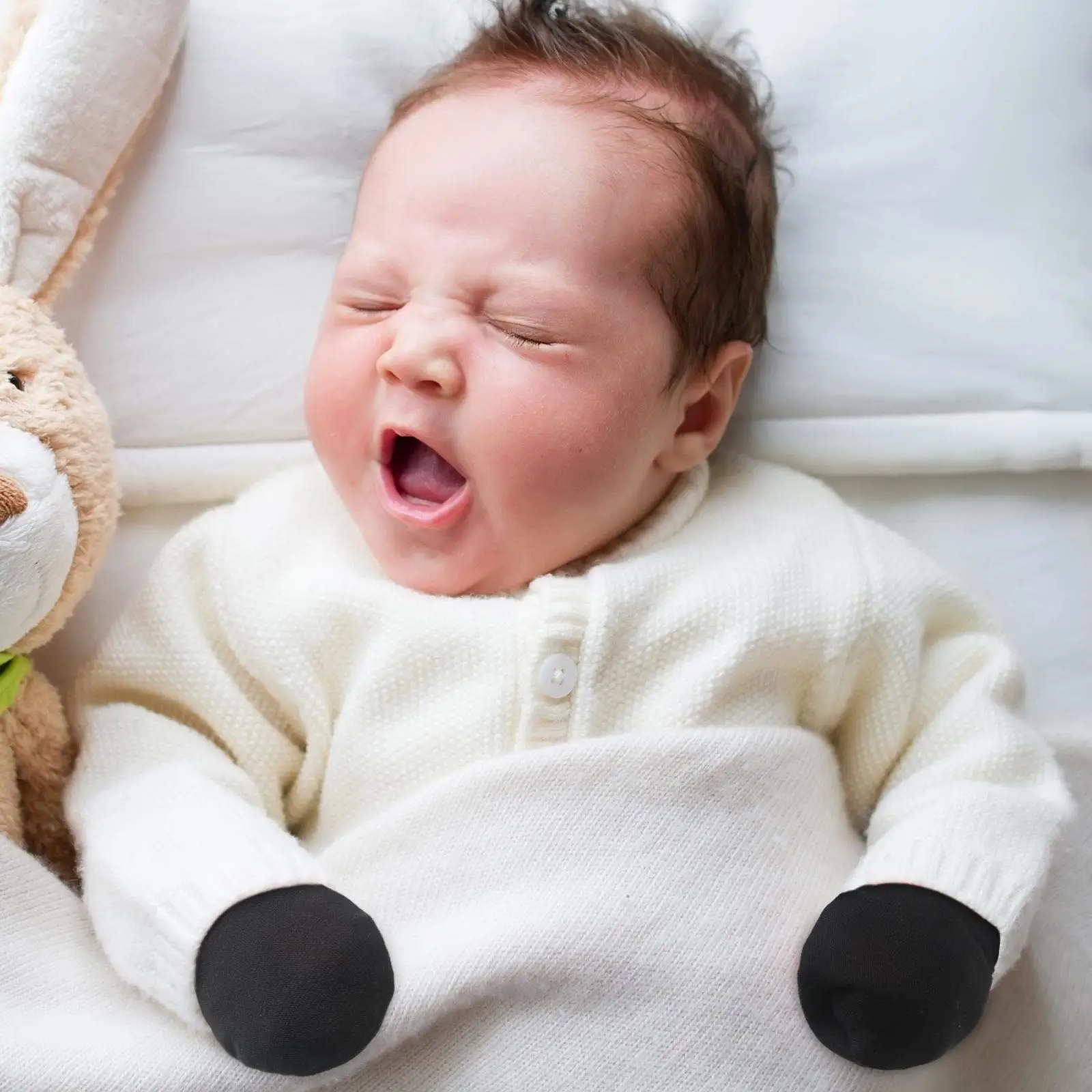 6 Pairs Newborn Baby Mittens Infant Toddler Mittens No Scratch Mittens Cotton GMittens for 0-6 Months Baby Boys Girls