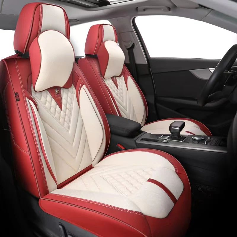 Universal 360 all-inclusive seamless PU PVC knitted wellness car seat covers