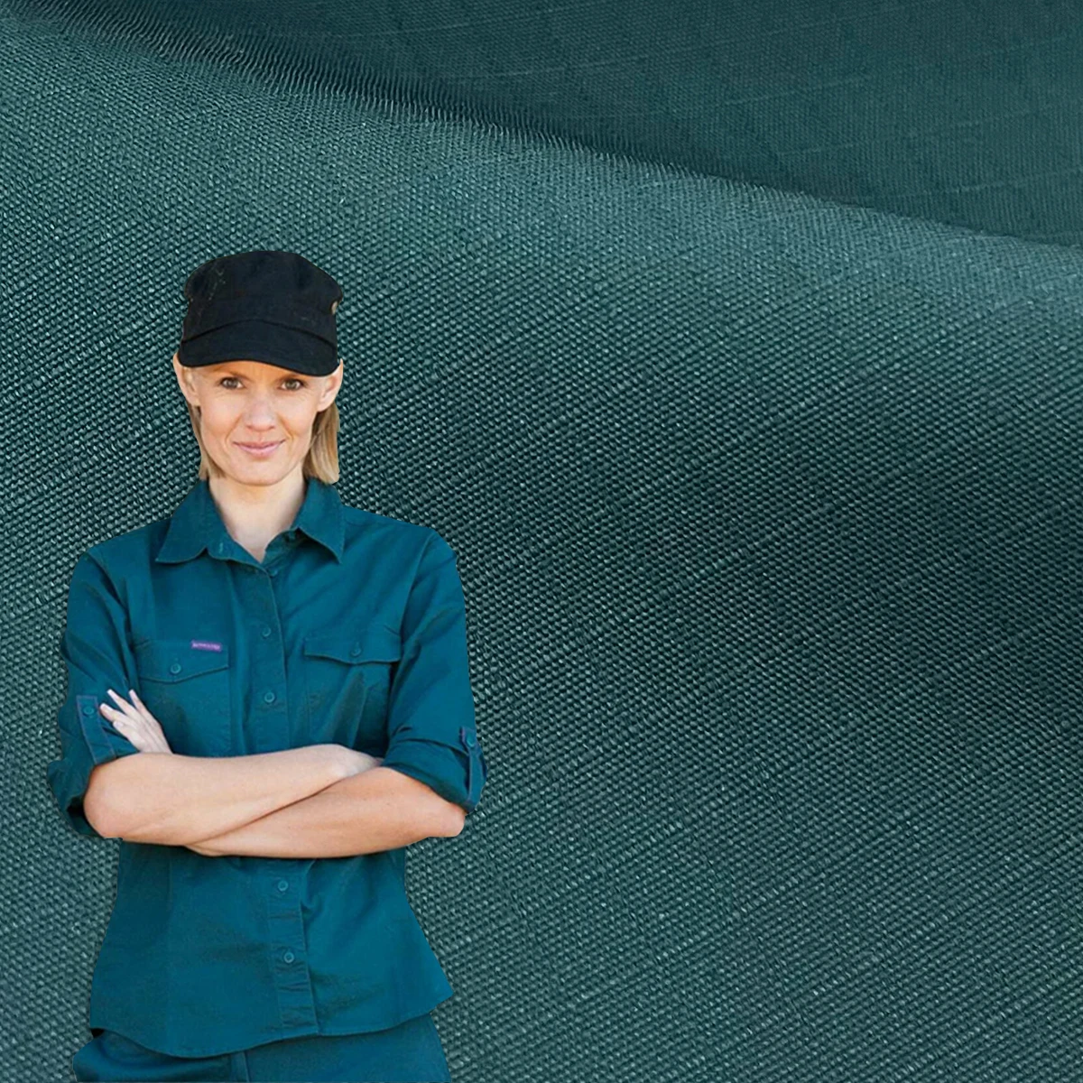 Yilong Fabric Factory Wholesale Woven Ripstop Style Tear resistance TC Polycotton Polyester Cotton Green Workwear Uniform Fabric