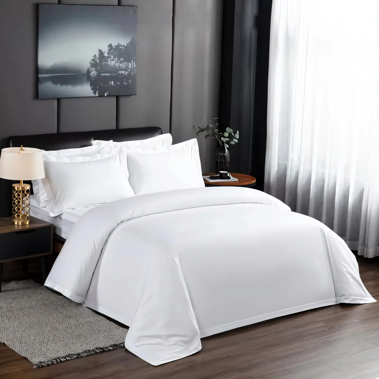 High quality Wholesale 100% Cotton Luxury 5 Star Hotel Bed Sheets Bedding Set