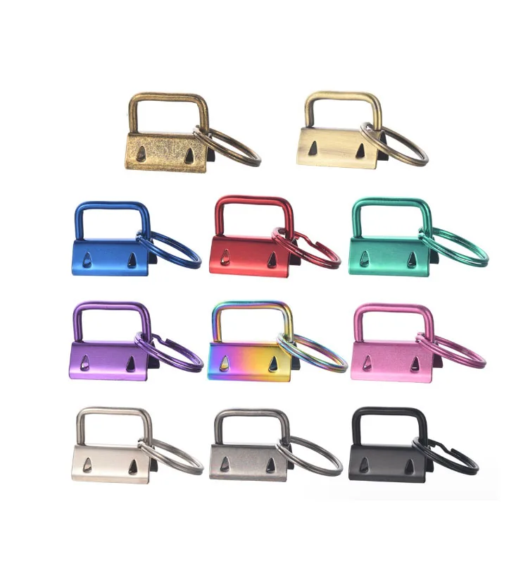 Цветной металлический брелок для ключей 25 мм