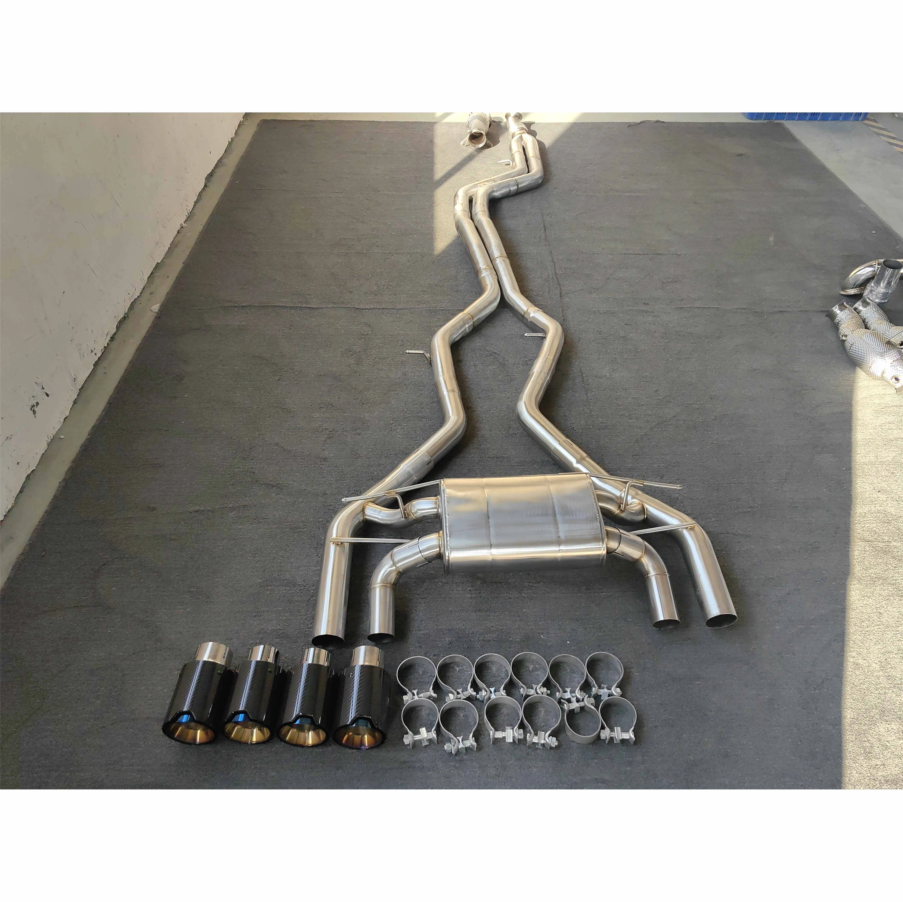 Titanium custom exhaust catback for BMW M2C F87 S55 exhaust pipe system