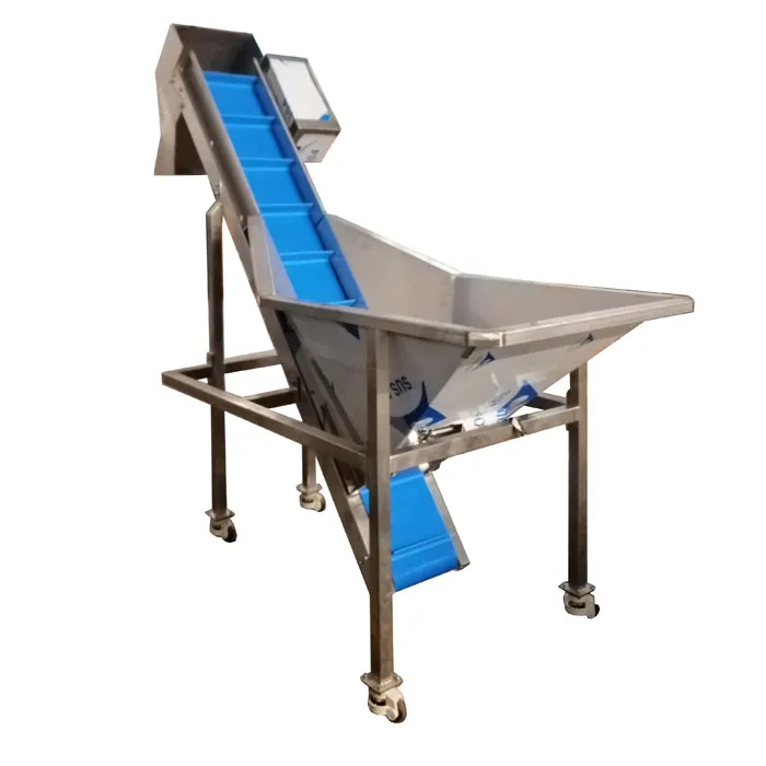 Bigger hopper Inclined Conveyor with PU belt