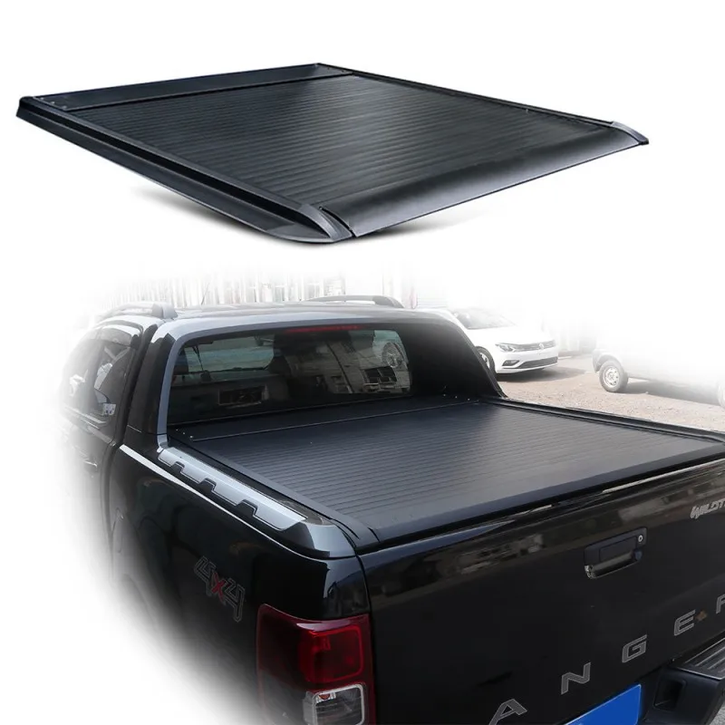 For Ford Ranger Accessories T6 T7 PX Tonneau cover Light Rainproof Guard   2020 2021 2019 Roller shutter