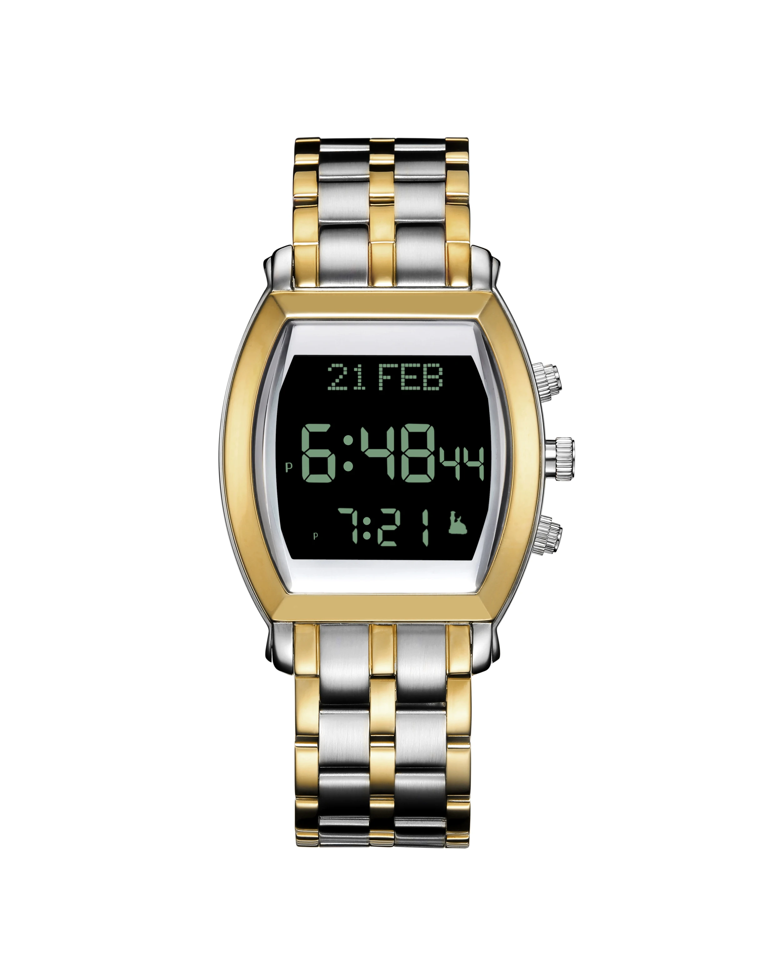 Muslim Prayer Watch with time / month/ date /year /Calendars/ for azan muslim watch qibla digital compass taqweem selection