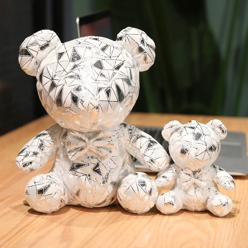 Cute Custom Candy Bear Plush Toys Rabbit Soft Stuffed Animal Pendant Backpack Key Ring Valentines Day Gift