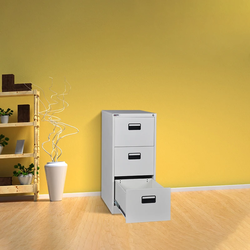 Super storage organizer steel black handle 3 drawer white metal vertical filing cabinet