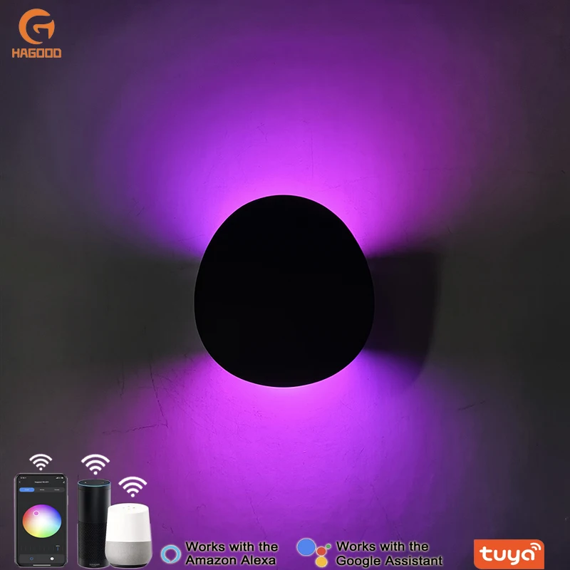 Smart WiFi Tuya App Wall Lamp Waterproof Double Head Rocker 9W Wall Light Outdoor Modern Decorative LED Smart Wall Lamp Music