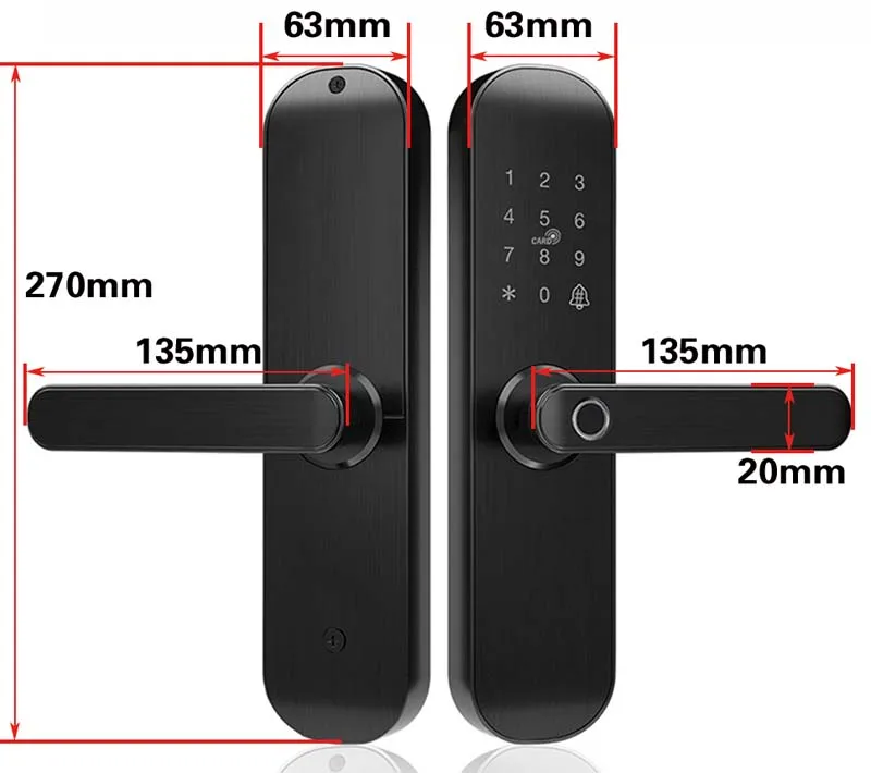 TTLOCK VV18M Smart Door Lock WiFi Ble Electronic Fingerprint Digital Lock with Alexa Google Home