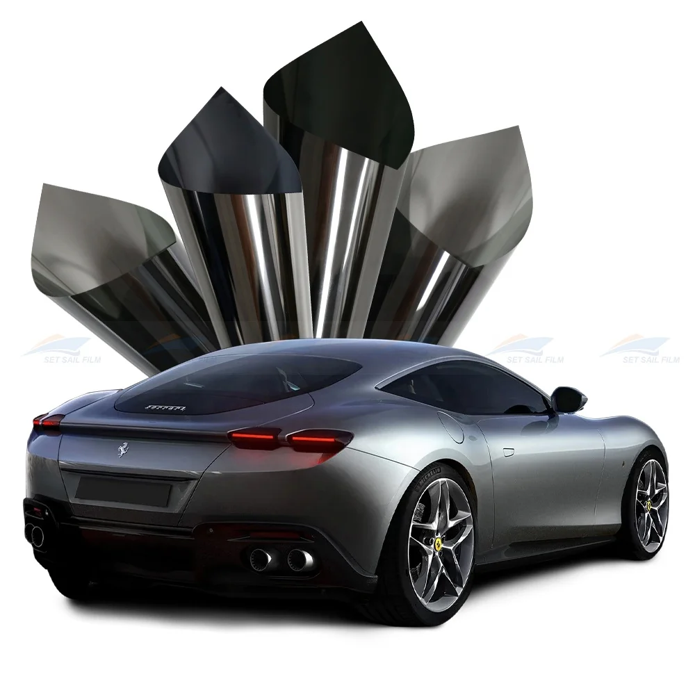 NC-10 Primary Color Tint VLT 12% Window Tint Film 1PLY Chip-Dye Film 2Mil Super Dark Automotive Car Window Glass Film