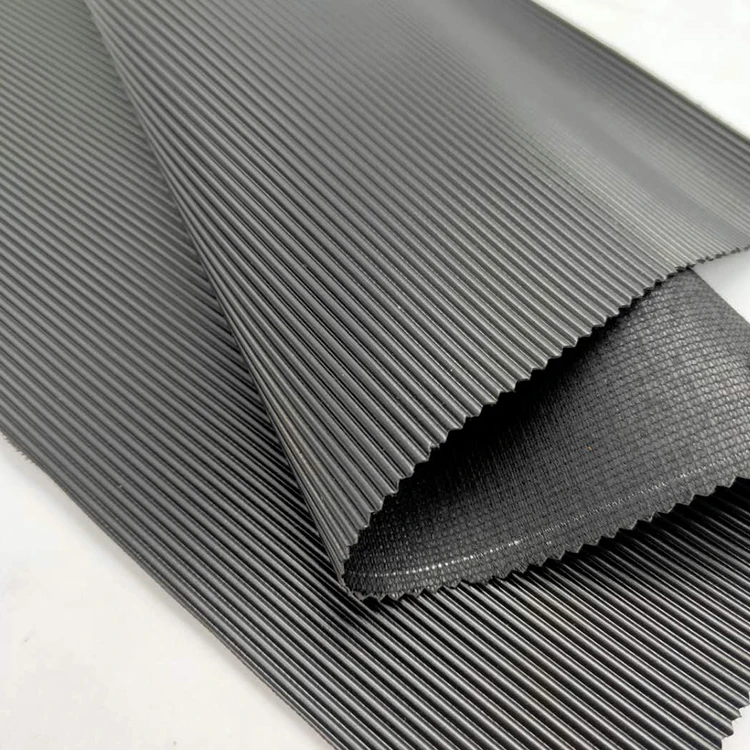 Pinstripe Knit Bottom PVC Artificial Leather For Sofa Furniture