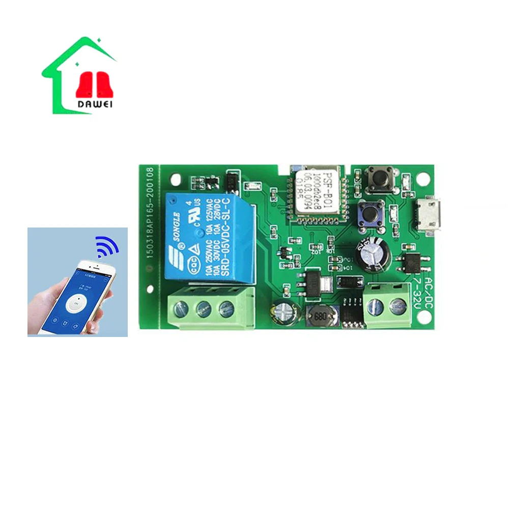 eWelink   APP  5-32V relay mobile phone module APP remote control WIFI point move switch