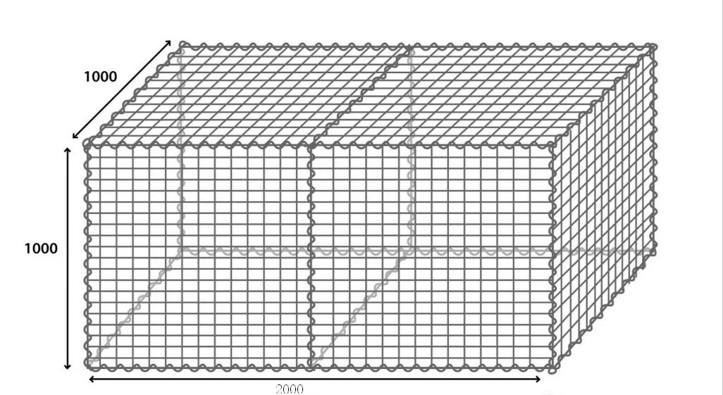 The Hottest Selling Galvanized welded Gabion wire Mesh Basket in US