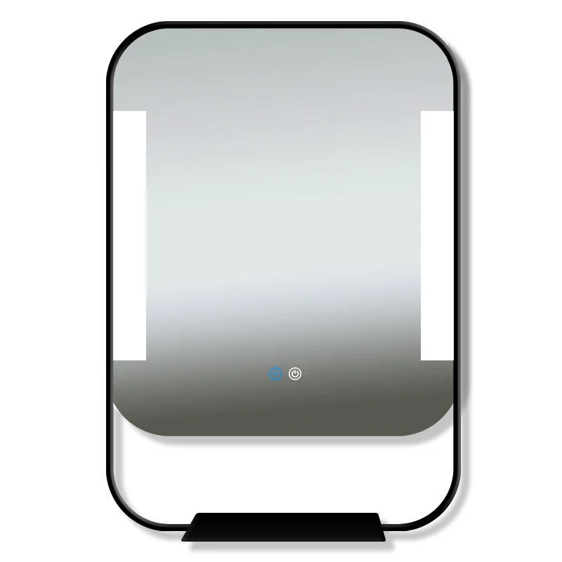 Fullkenlight anti fog retractable smart bath mirror bathroom mirror touchscreen mirror for bathroom vanity with shelves