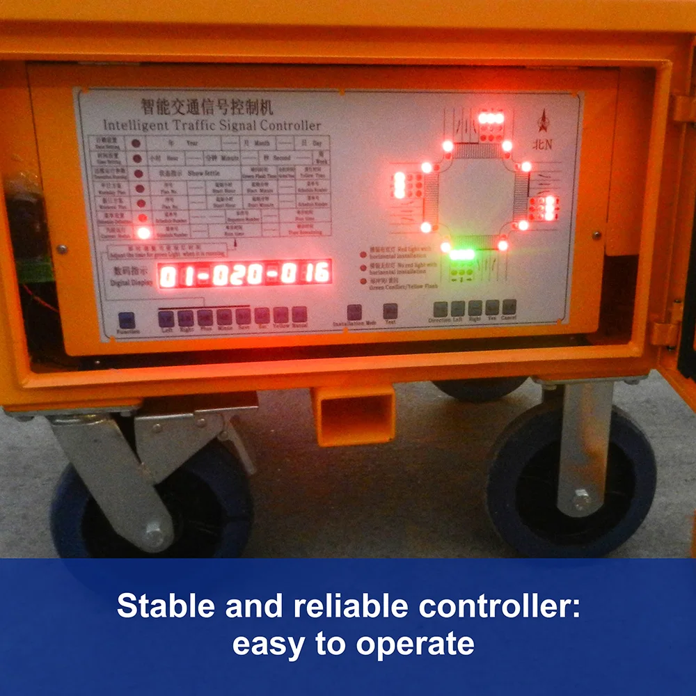 Feu Tricolor Trafic Led Signals Wireless Traffic Light Control System 200mm Solar Mobile Portable