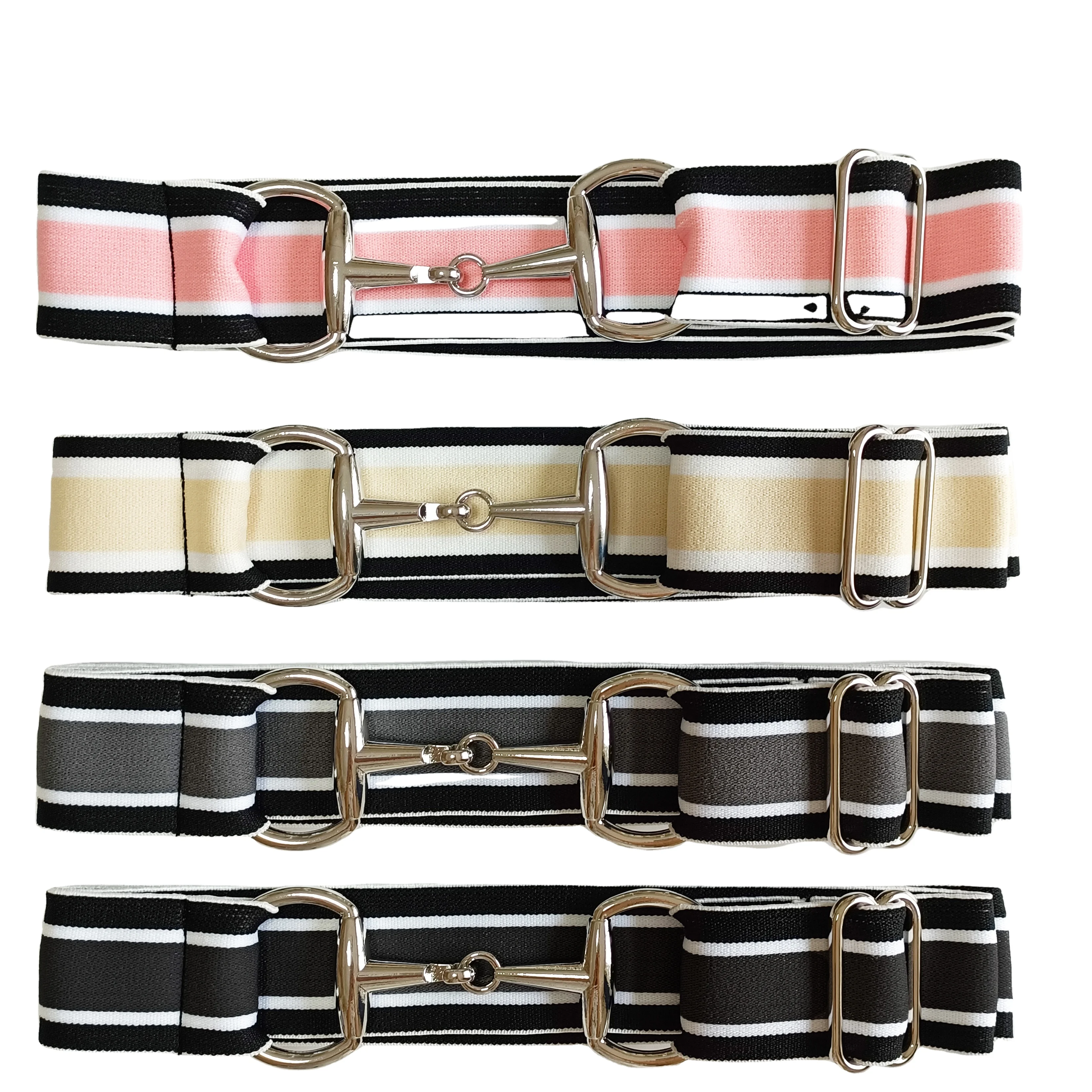 FREE ENGRAVE LOGO NO MOQ Window Box Package 1.5 inch 4cm Wide Elastic Buckle Equestrian Western Riding Snaffle Belt