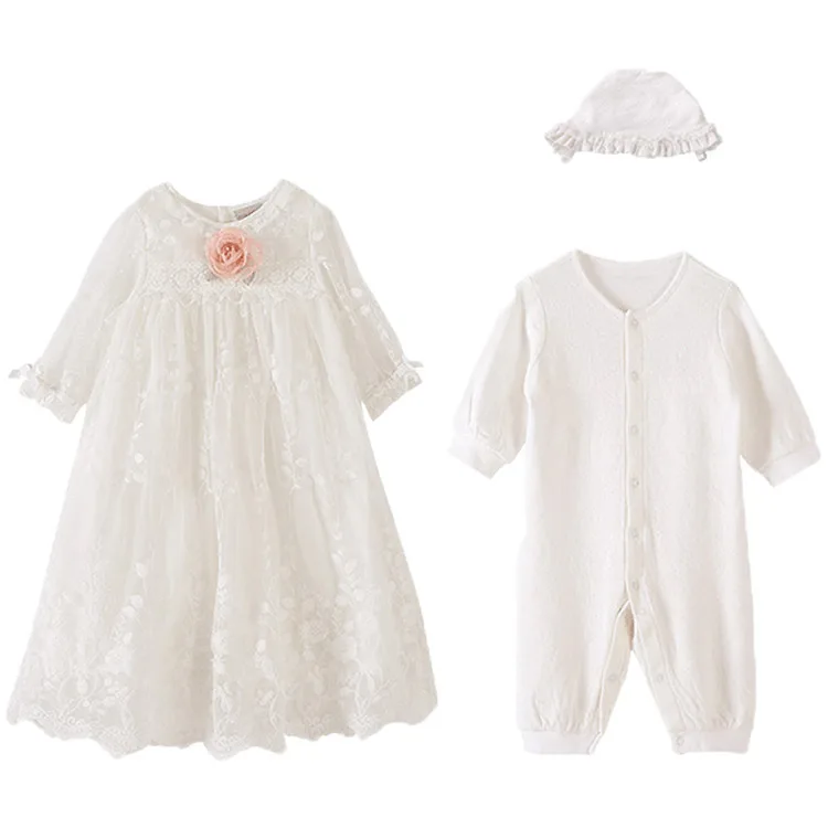 
Baby Girl Lace Princess Dress Ceremonial Dress Newborn Full Dress Clothes Toddler Formal Attire Clothing  (1600169854738)