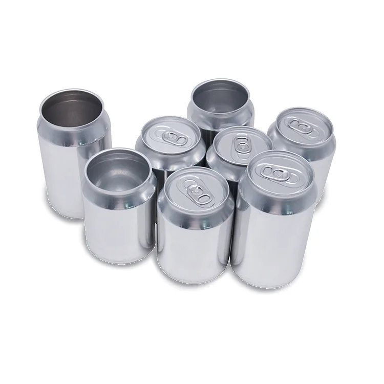 Logo Printed Aluminum Cans Packaging 250Ml 330Ml 355Ml 473Ml Beverage Jars with easy open lid
