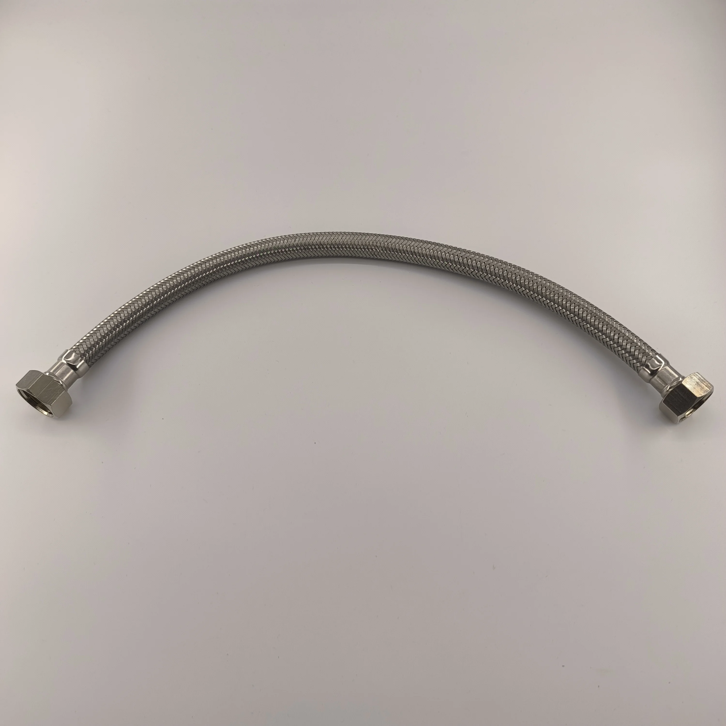 Heavy-Duty 304 Stainless Steel Wire Braided Sanitary Ware Flexible Hose EPDM Tube Pipe Hose Plumbing Use F1/2*F1/2 Bathroom Use