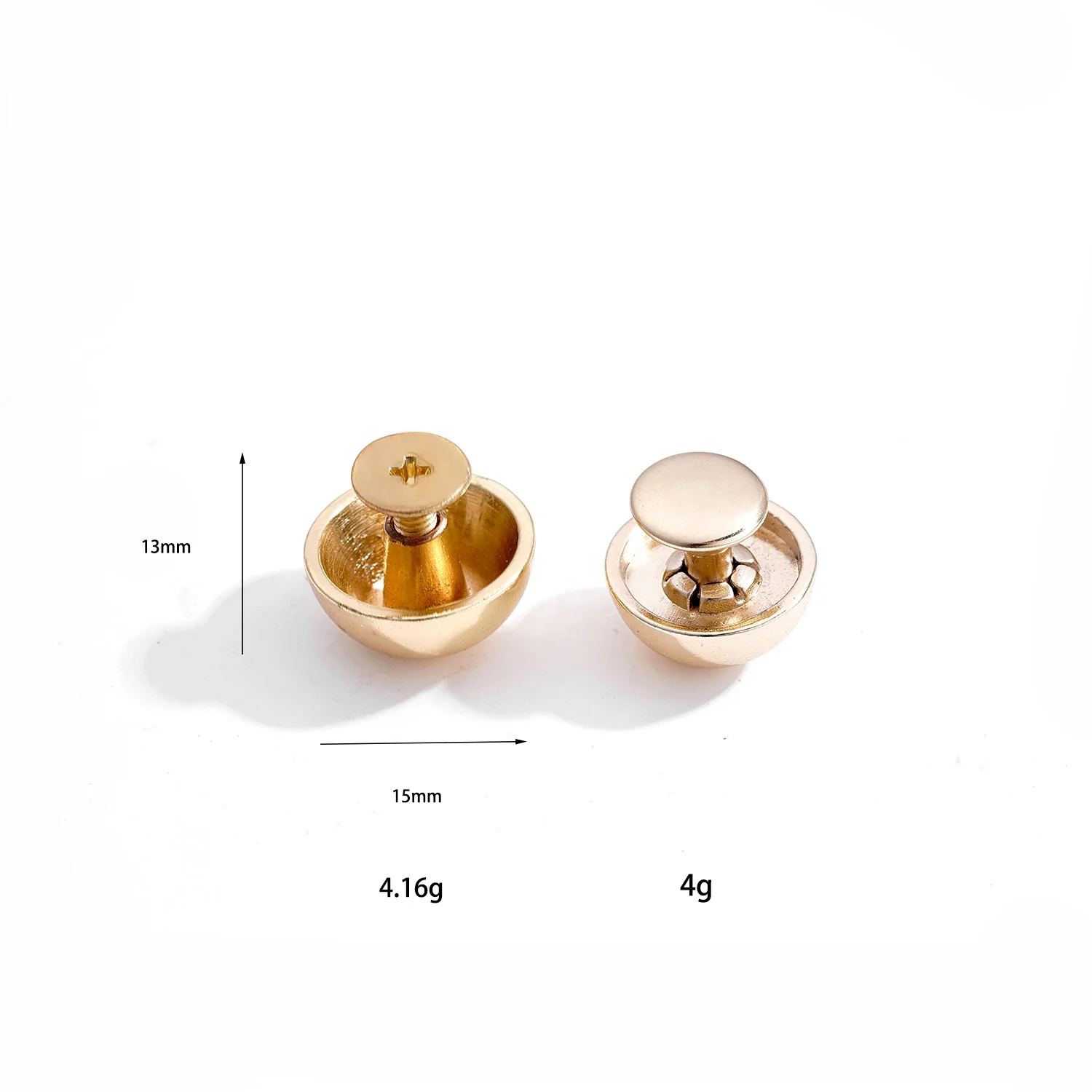 GRS zinc alloy Mushroom Rivets Metal  Dome Rivet Studs for Handbag 10-15mm custom round head