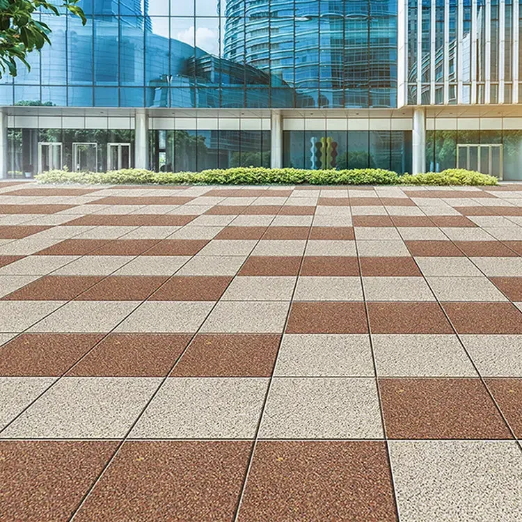 Anti slip pavement ceramic colored permeable bricks