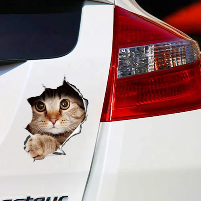 Custom Weatherproof simple car sticker design white stickers for car wrap car sticker