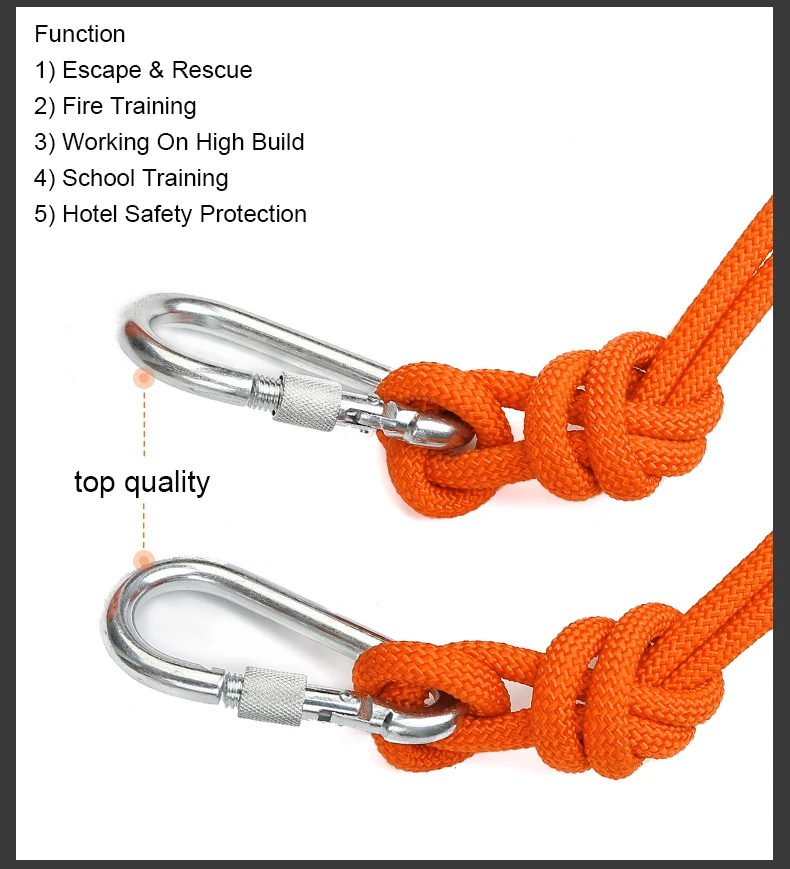 Фабричный производитель, оптовая цена, стальная проволока, противопожарная веревка, аварийная домашняя пожарная спасательная веревка