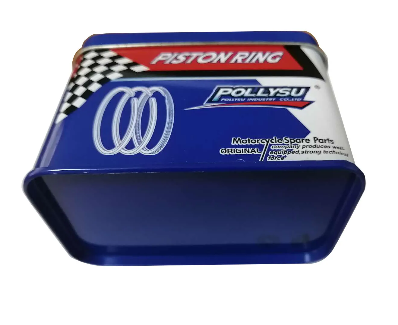 Good quality rectangle  tin packaging metal boxes for 10 Sets Motorcycle spare parts piston ring